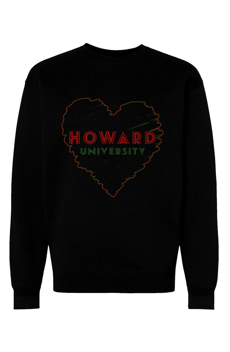 Howard Red Black & Green LOVE Heavyweight Crewneck Sweat