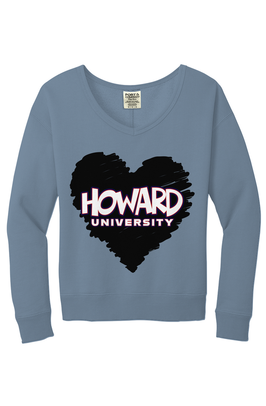 Howard Love Denim Beach Wash V Neck Sweatshirt