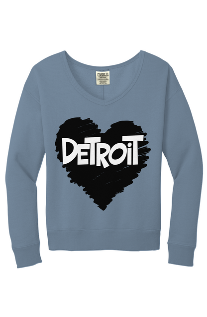 Detroit Love V-Neck Sweatshirt