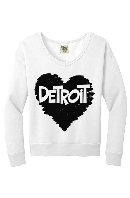 Detroit Love V-Neck Sweatshirt