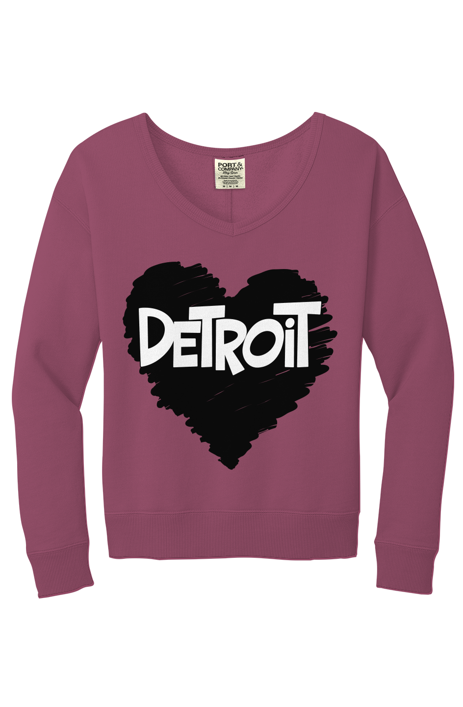 Detroit Love V-Neck Sweatshirt