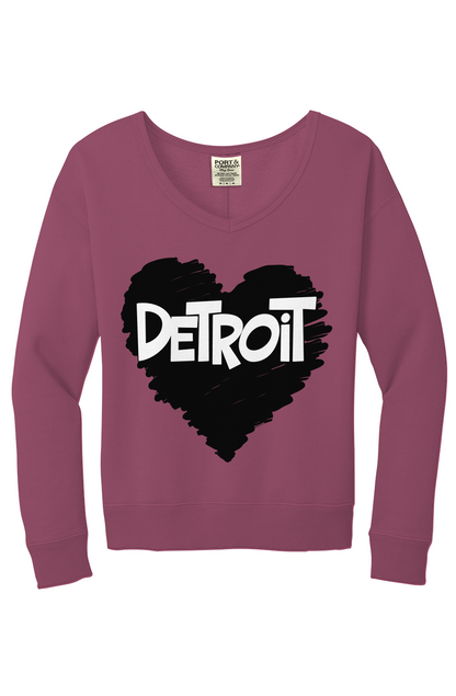 Detroit Love V-Neck Sweatshirt