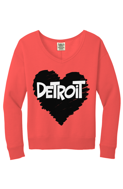 Detroit Love V-Neck Sweatshirt