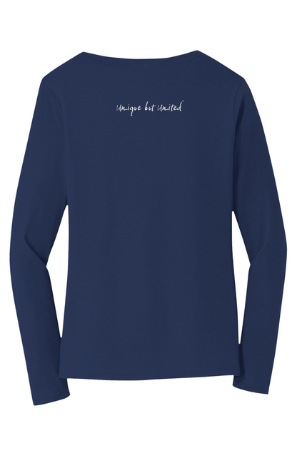 U know 1867 V-Neck Long Sleeve Tee