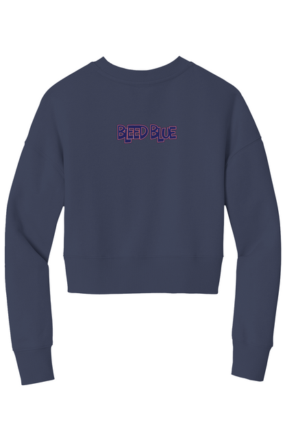Bleed Blue Crop Crew Sweatshirt