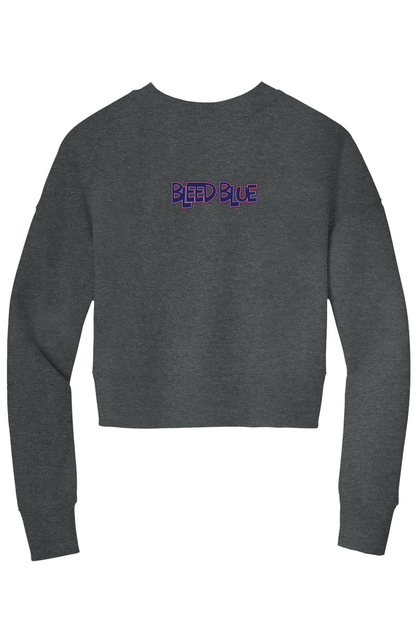 Bleed Blue Crop Crew Sweatshirt