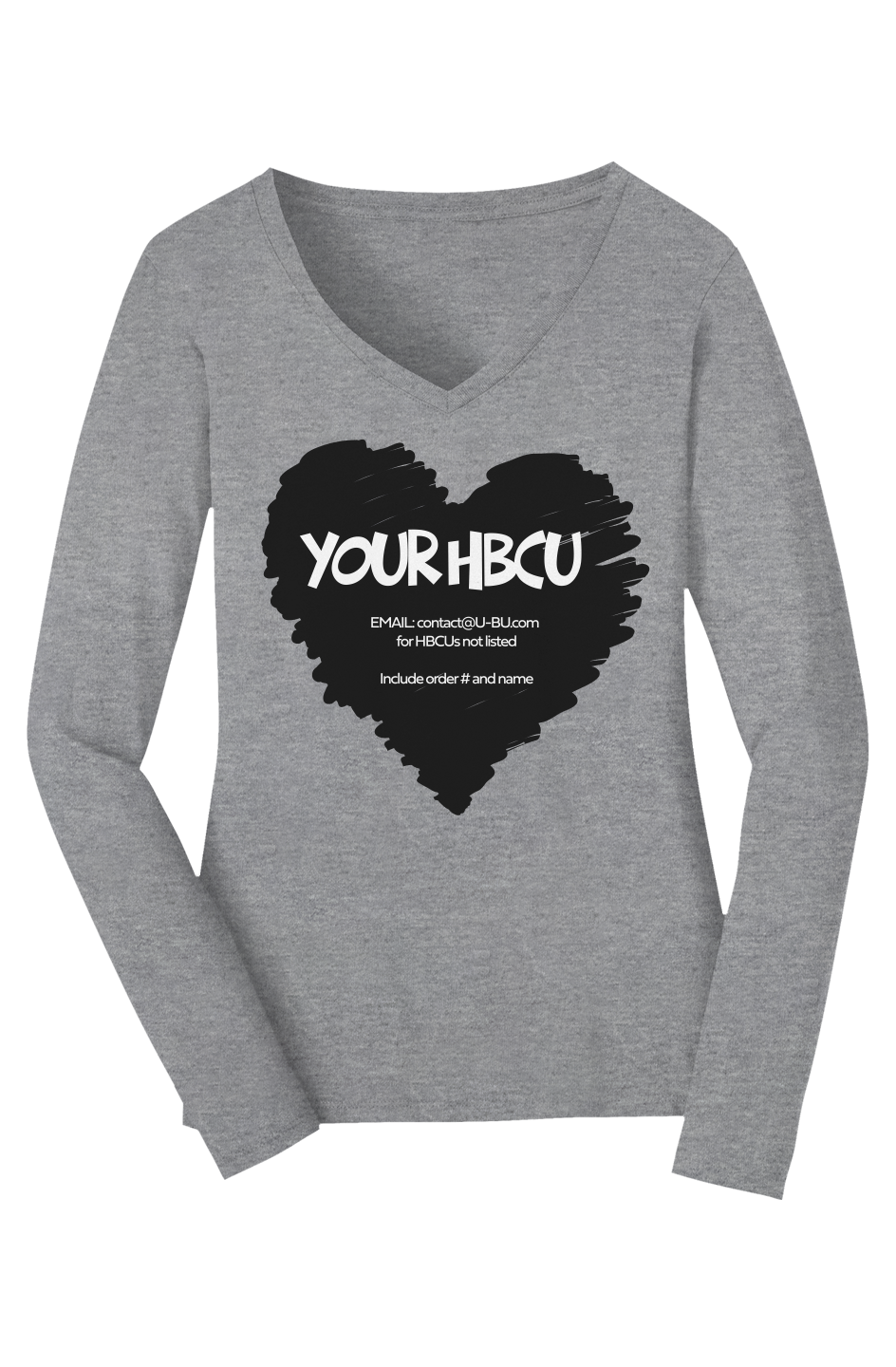 Your HBCU LOVE Long Sleeve V-Neck Tee
