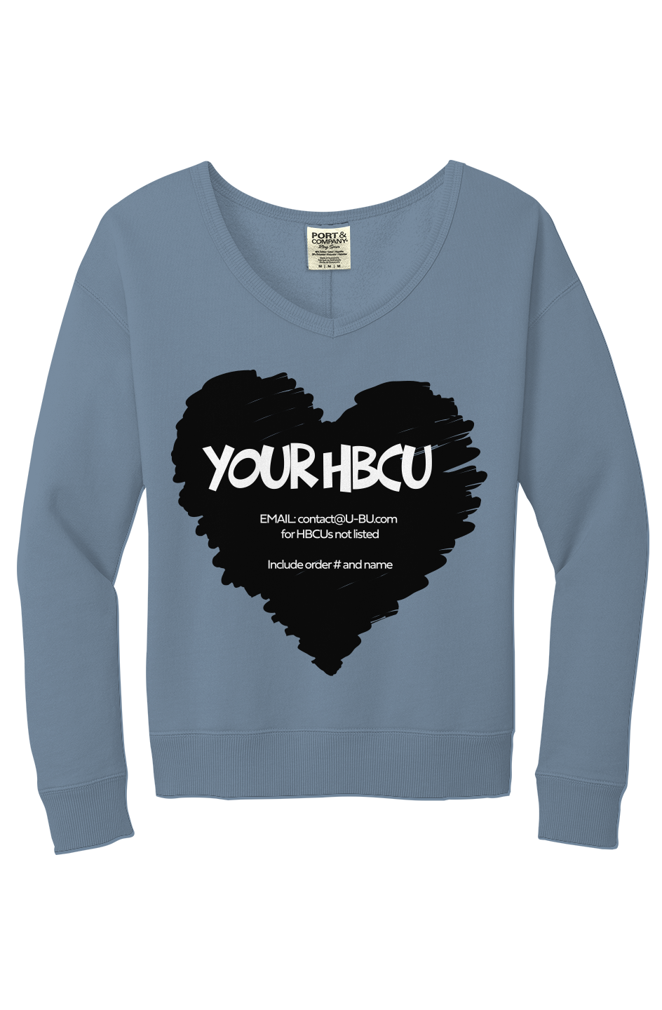 Your HBCU Beach Wash V Neck Sweatshirt