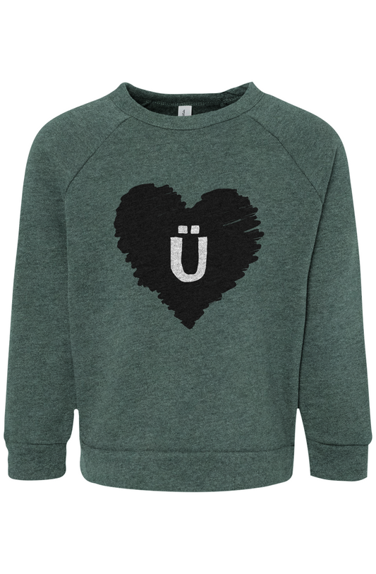 Love Ü Logo Toddler Raglan Sweatshirt