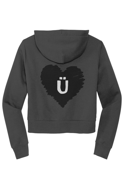 Unique But United Love Ü Womens Waist-Zip Hoodie