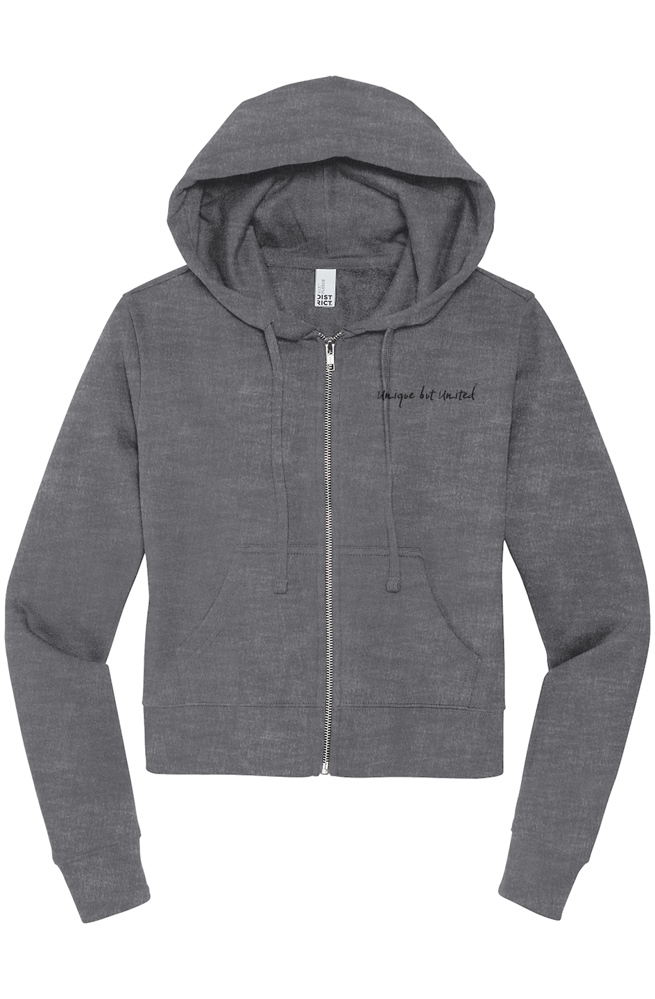Unique But United Love Ü Womens Waist-Zip Hoodie