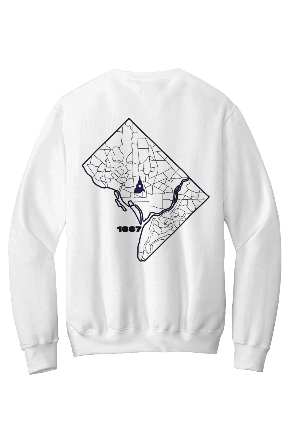 Melanated Mecca DC Glow Up Fleece Crewneck Pocket Sweatshirt