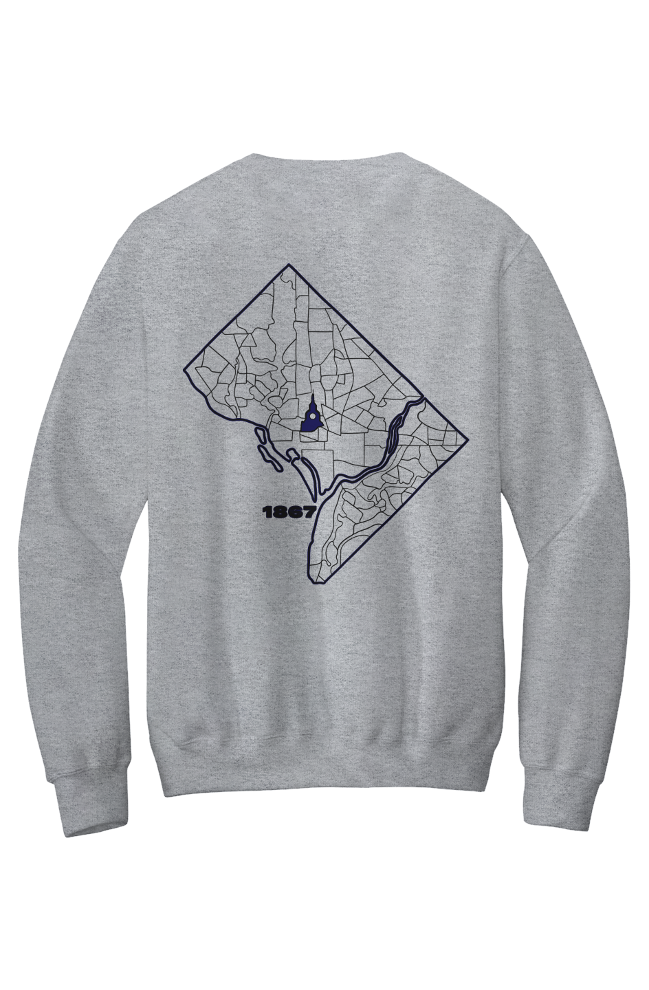 Melanated Mecca DC Glow Up Fleece Crewneck Pocket Sweatshirt