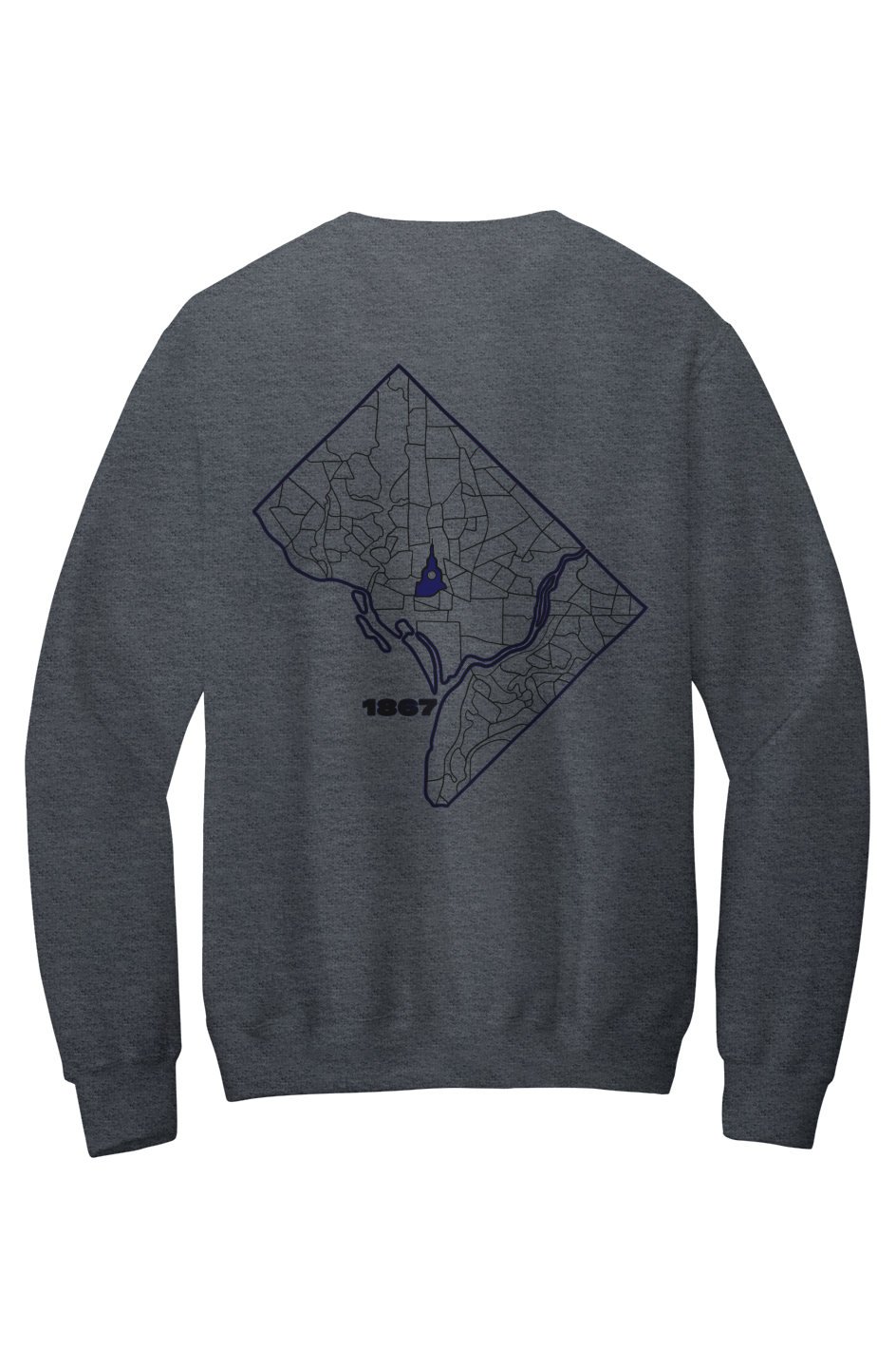 Melanated Mecca DC Glow Up Fleece Crewneck Pocket Sweatshirt