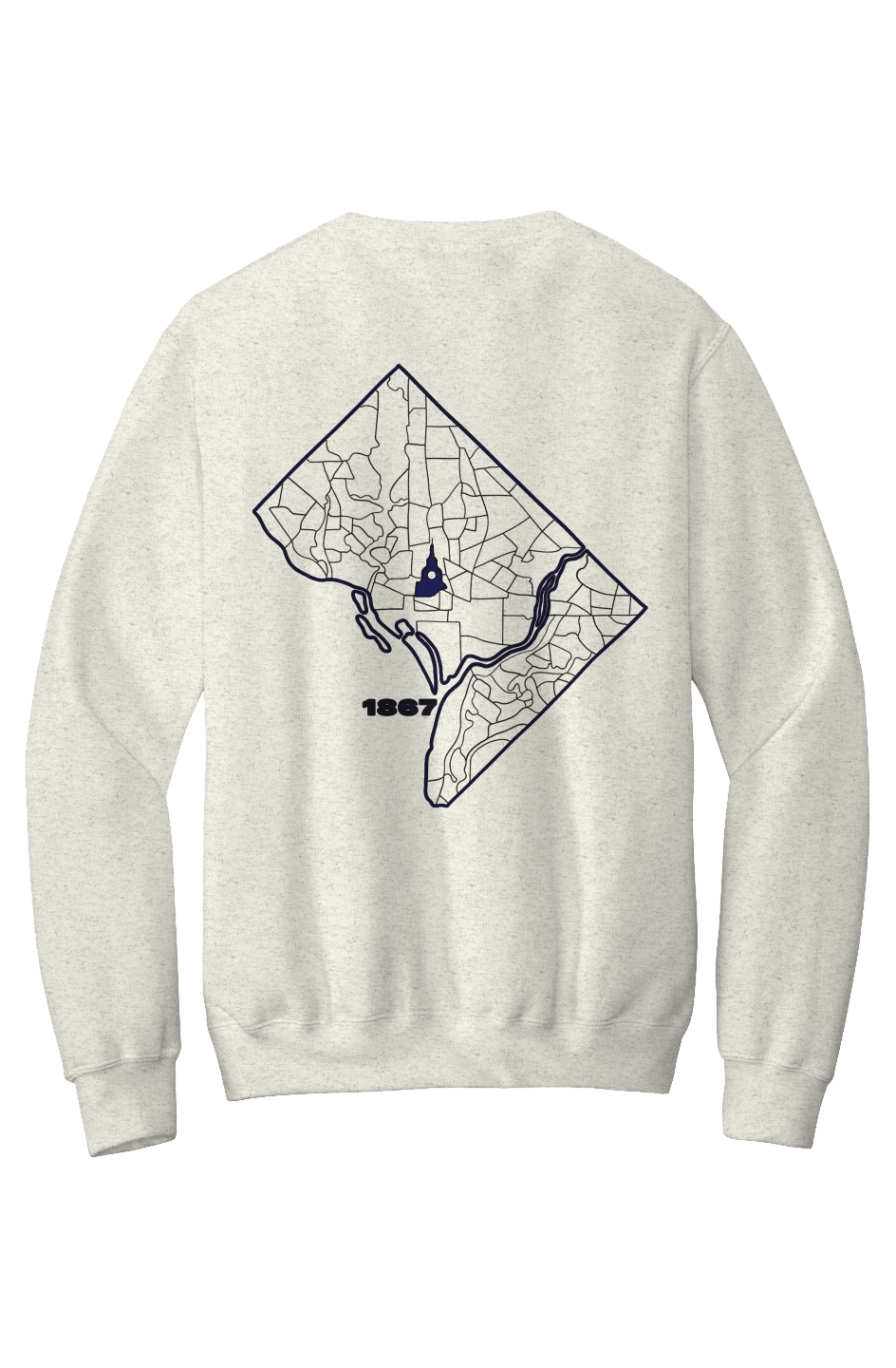 Melanated Mecca DC Glow Up Fleece Crewneck Pocket Sweatshirt