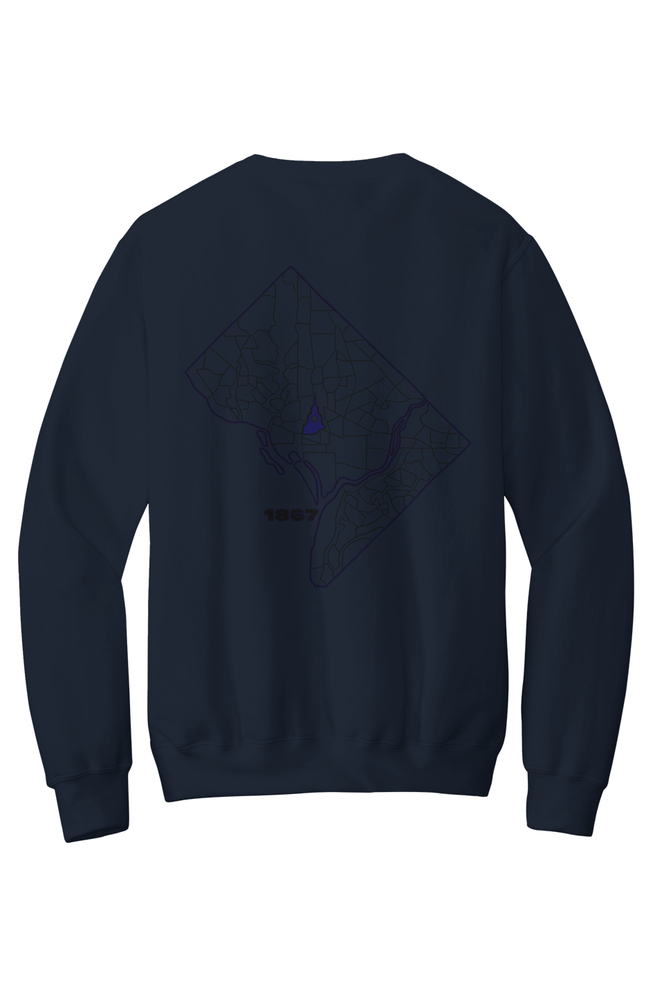 Melanated Mecca DC Glow Up Fleece Crewneck Pocket Sweatshirt
