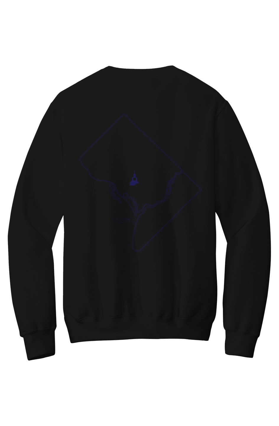 Melanated Mecca DC Glow Up Fleece Crewneck Pocket Sweatshirt