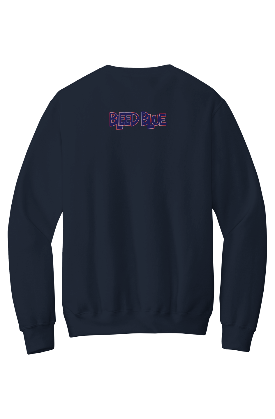 Howard Bleed Blue Fleece Crewneck with Kangaroo Pocket
