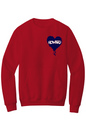Howard Bleed Blue Fleece Crewneck with Kangaroo Pocket