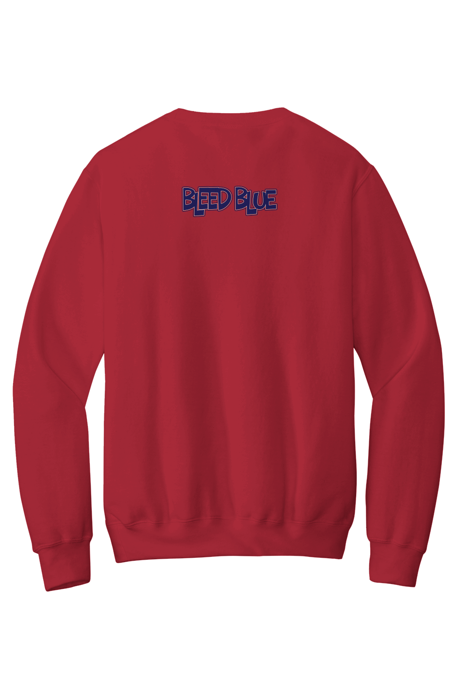 Howard Bleed Blue Fleece Crewneck with Kangaroo Pocket