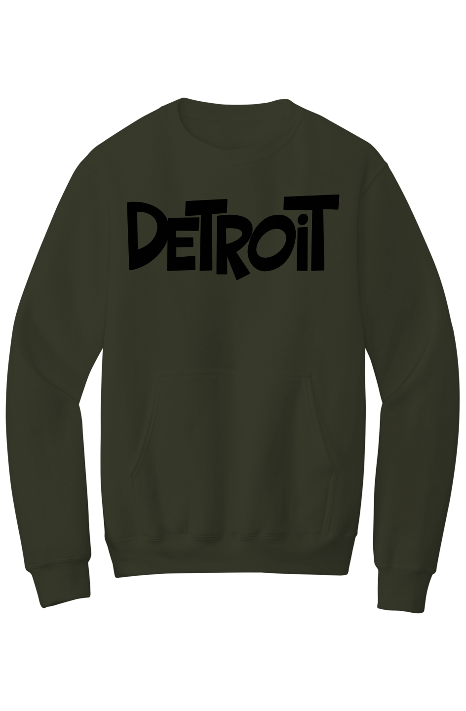 Detroit Fleece Crewneck Pocket Sweatshirt