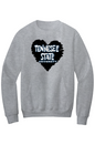 TSU LOVE Fleece Crewneck with Kangaroo Pocket