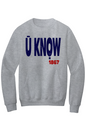 U KNOW Fleece Crewneck with Kangaroo Pocket