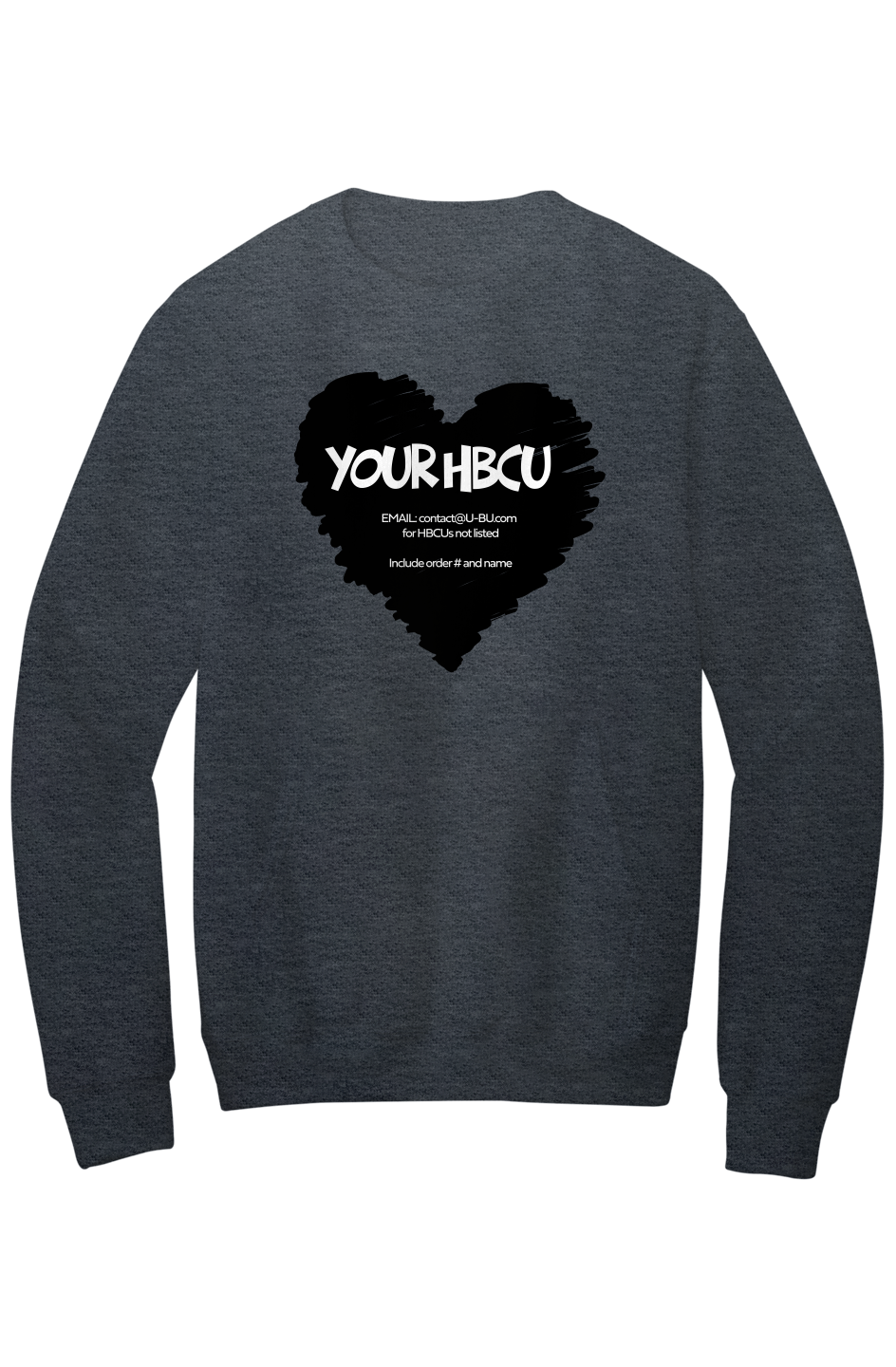 Name Your HBCU LOVE Fleece Crewneck with Kangaroo Pocket