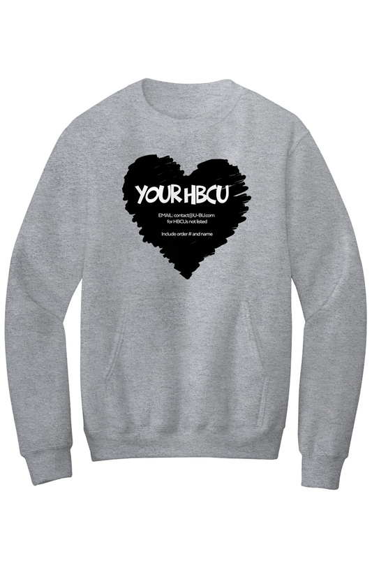 Name Your HBCU LOVE Fleece Crewneck with Kangaroo Pocket