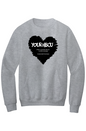 Name Your HBCU LOVE Fleece Crewneck with Kangaroo Pocket