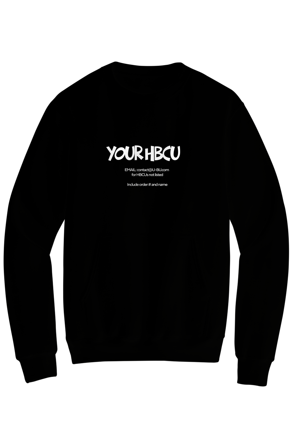 Name Your HBCU LOVE Fleece Crewneck with Kangaroo Pocket