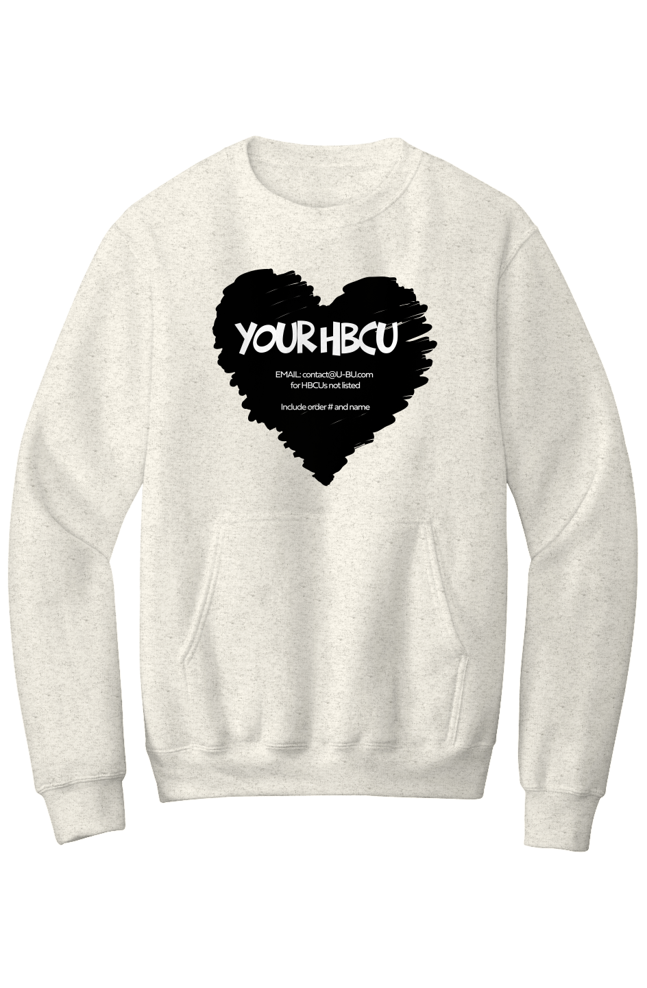Name Your HBCU LOVE Fleece Crewneck with Kangaroo Pocket