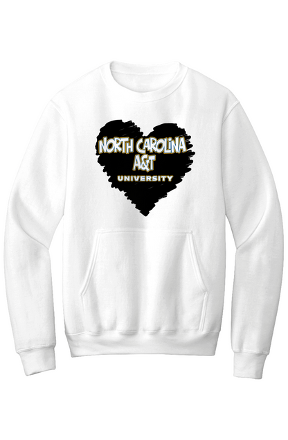 NCAT LOVE Fleece Crewneck with Kangaroo Pocket