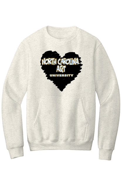 NCAT LOVE Fleece Crewneck with Kangaroo Pocket