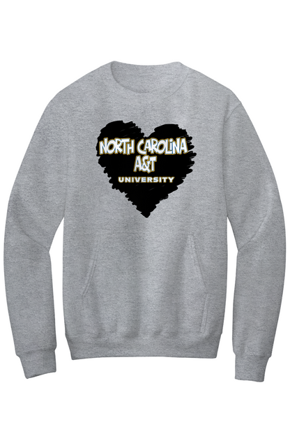NCAT LOVE Fleece Crewneck with Kangaroo Pocket
