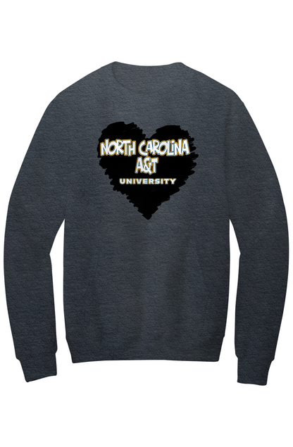 NCAT LOVE Fleece Crewneck with Kangaroo Pocket