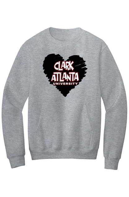 Clark Atlanta LOVE Fleece Crewneck with Kangaroo Pocket