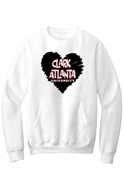 Clark Atlanta LOVE Fleece Crewneck with Kangaroo Pocket