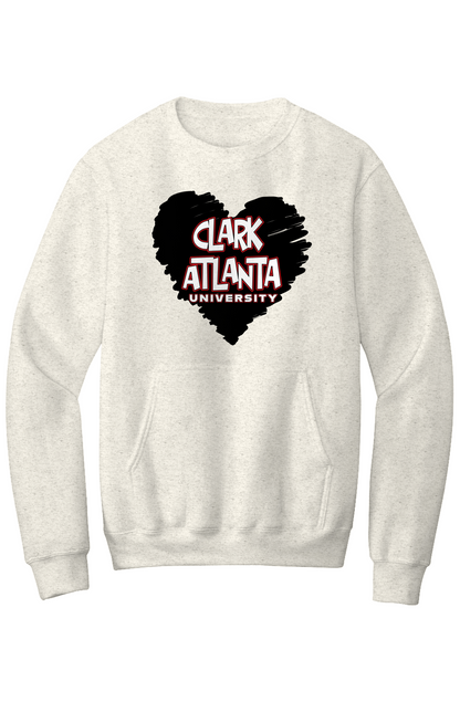 Clark Atlanta LOVE Fleece Crewneck with Kangaroo Pocket