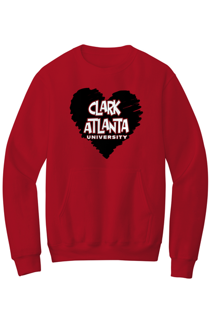 Clark Atlanta LOVE Fleece Crewneck with Kangaroo Pocket