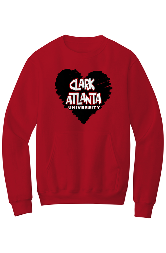 Clark Atlanta LOVE Fleece Crewneck with Kangaroo Pocket