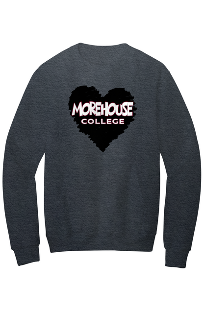 Morehouse LOVE Fleece Crewneck with Kangaroo Pocket