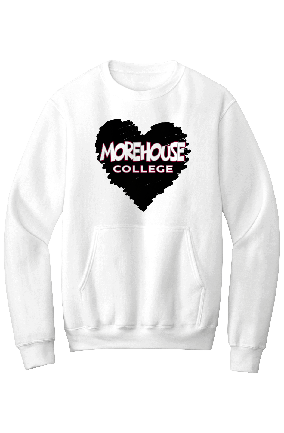 Morehouse LOVE Fleece Crewneck with Kangaroo Pocket