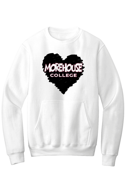 Morehouse LOVE Fleece Crewneck with Kangaroo Pocket