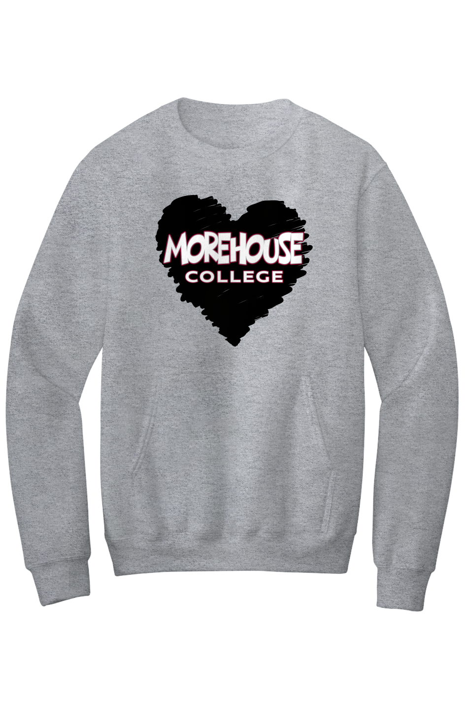 Morehouse LOVE Fleece Crewneck with Kangaroo Pocket
