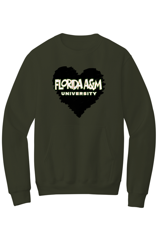 FAMU LOVE Fleece Crewneck with Kangaroo Pocket