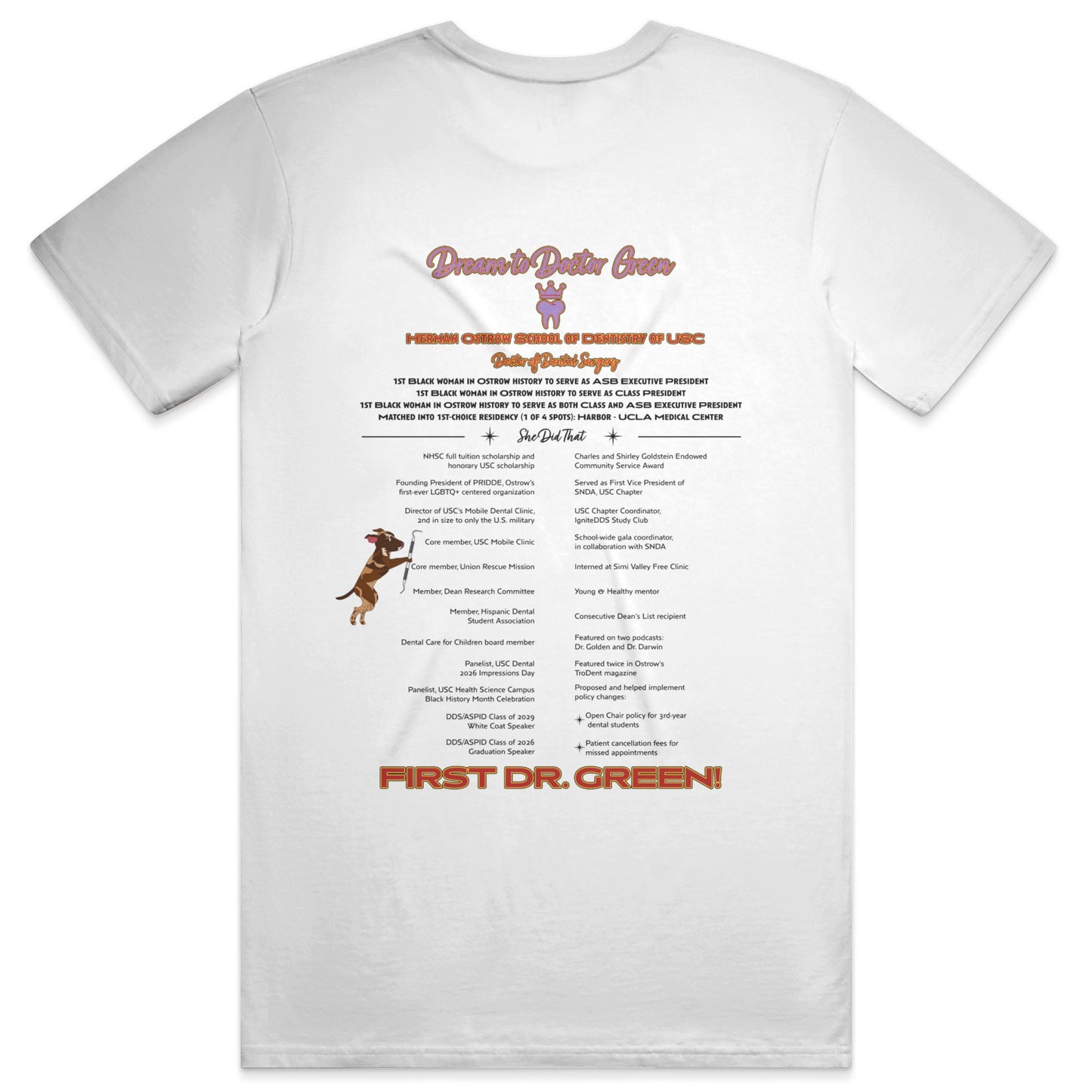 Team Dr. [ASHA] Green Crew T-shirt