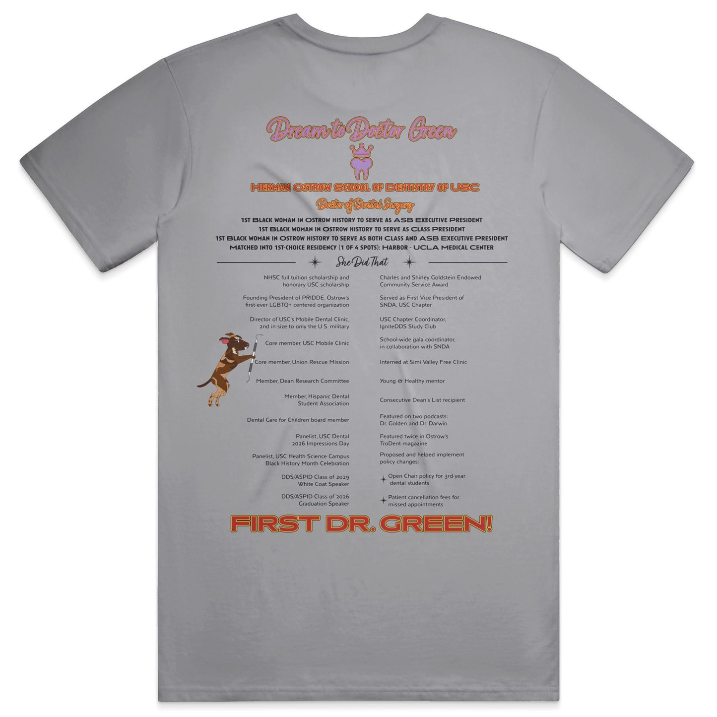 Team Dr. [ASHA] Green Crew T-shirt