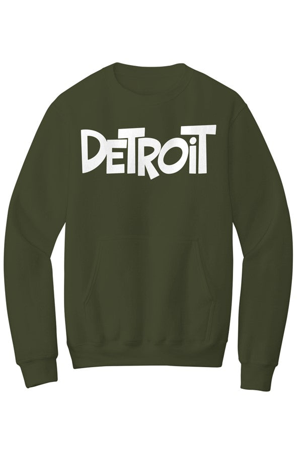 Detroit Core Fleece Crewneck Pocket Sweatshirt