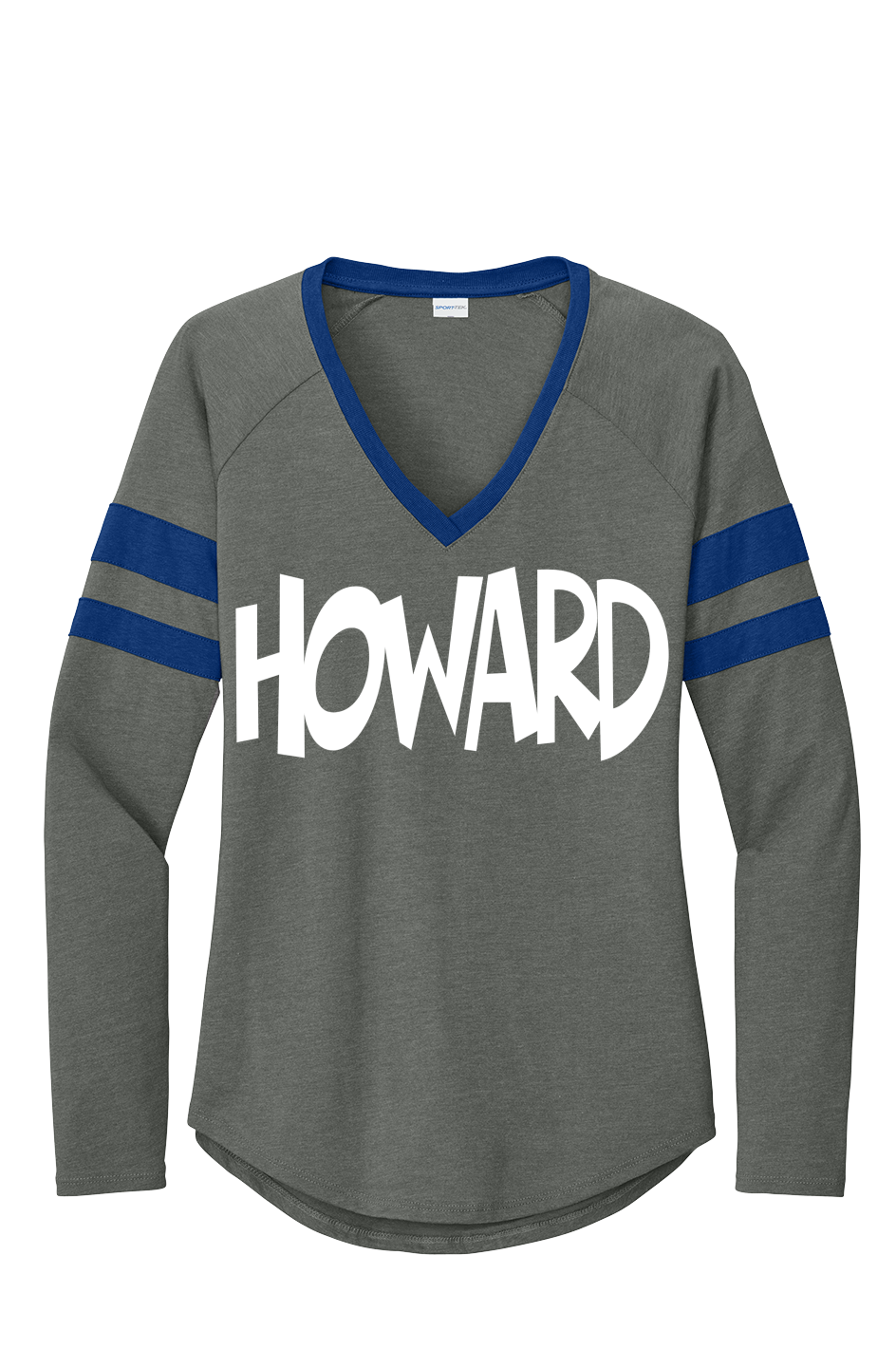 Howard Women's Halftime Stripe V Neck Tee
